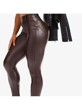 NWOT SEASUM Leather Pants for Women Faux Leather Leggings Sexy